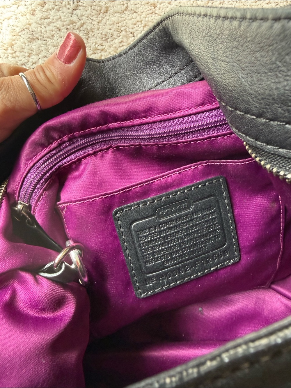 Black COACH purse - Picture 3 of 3